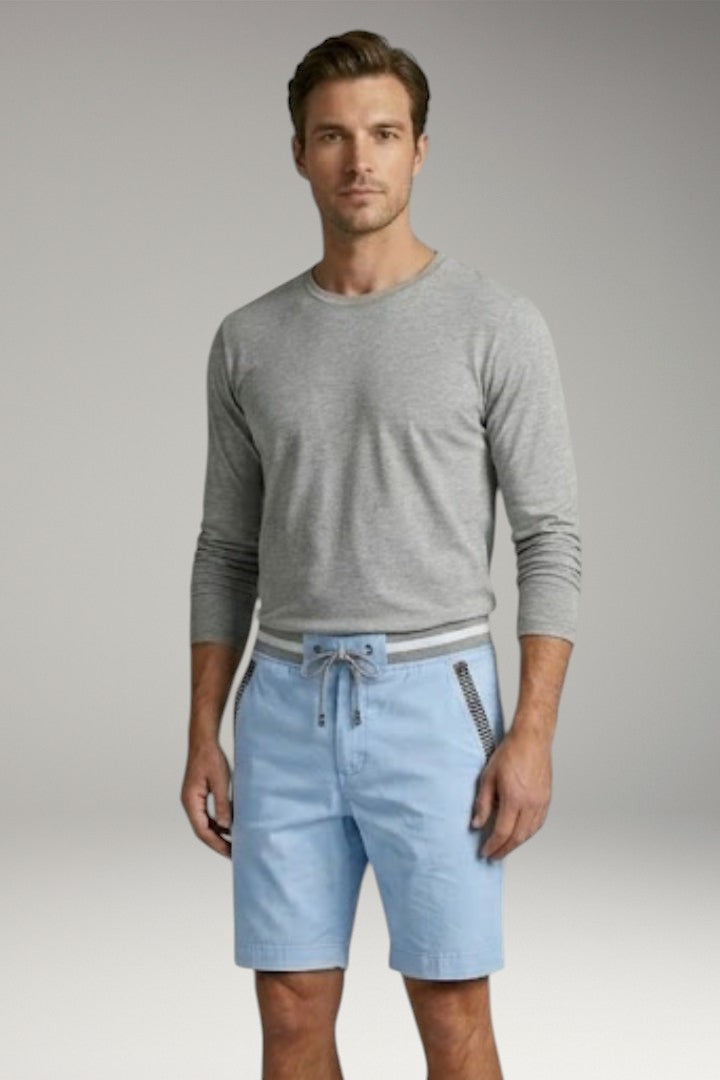 Men's Casual Shorts with Elastic Waistband and Side Pockets