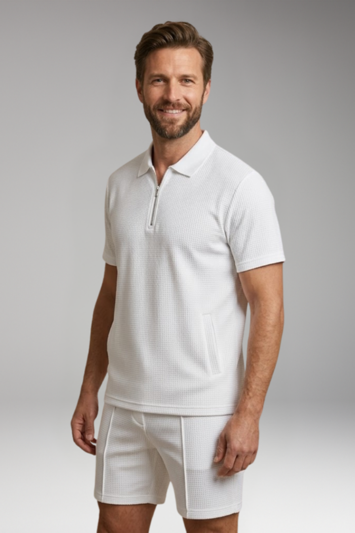Men's Co-ord Set with Zip Closure for Casual Wear