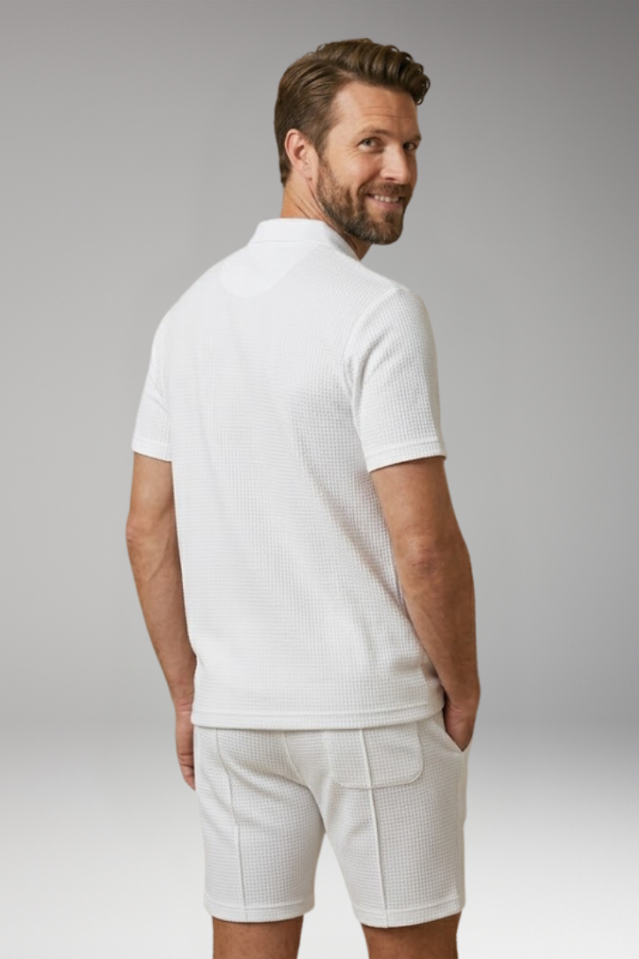 Men's Co-ord Set with Zip Closure for Casual Wear