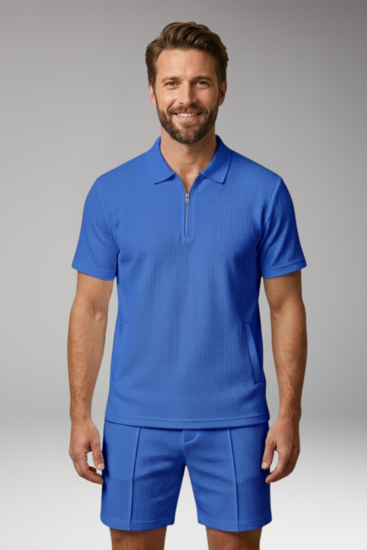 Men's Co-ord Set with Zip Closure for Casual Wear