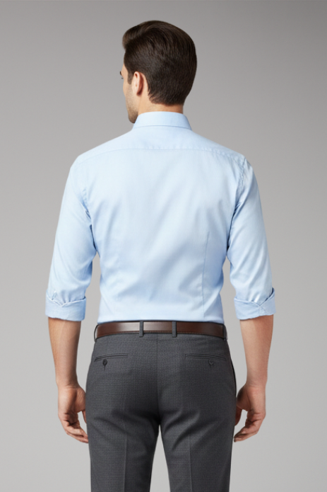 Men's Dress Shirt with Classic Collar and Button Front