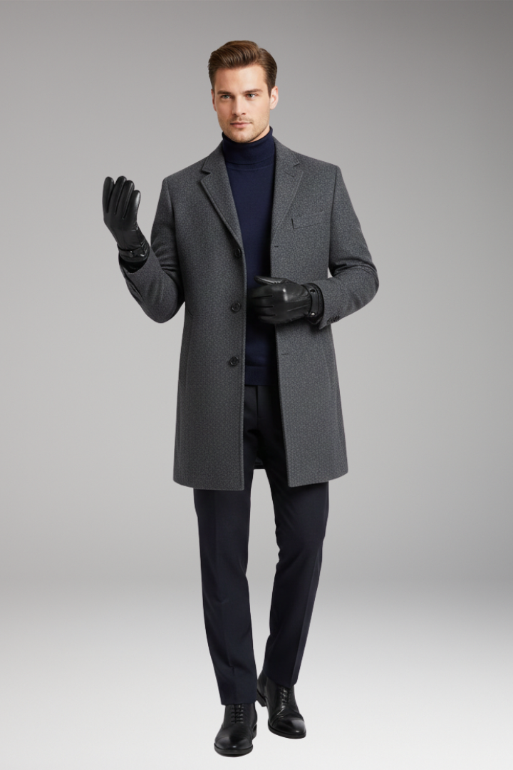 Men's Gloves with Adjustable Strap and Ribbed Cuff