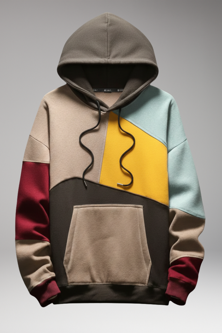 Men's Hoodie with Adjustable Hood and Front Pocket