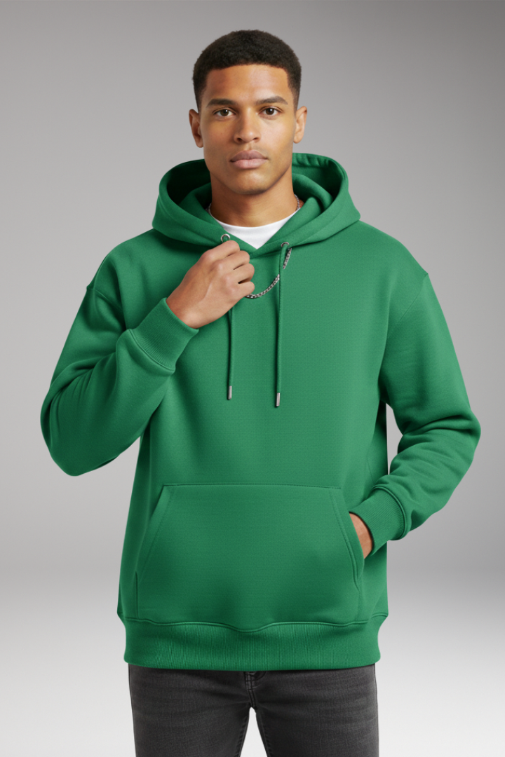 Men's Hoodie with Adjustable Hood and Kangaroo Pocket