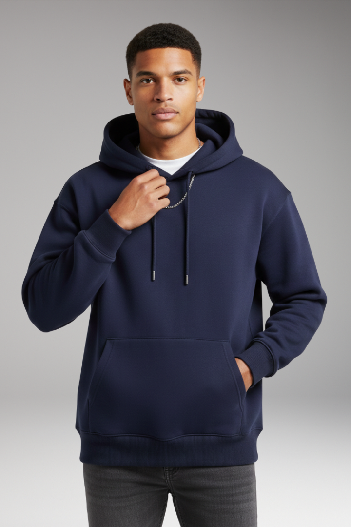Men's Hoodie with Adjustable Hood and Kangaroo Pocket
