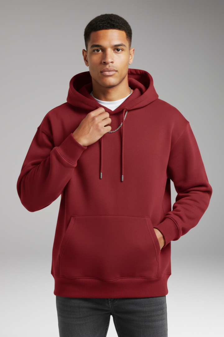 Men's Hoodie with Adjustable Hood and Kangaroo Pocket