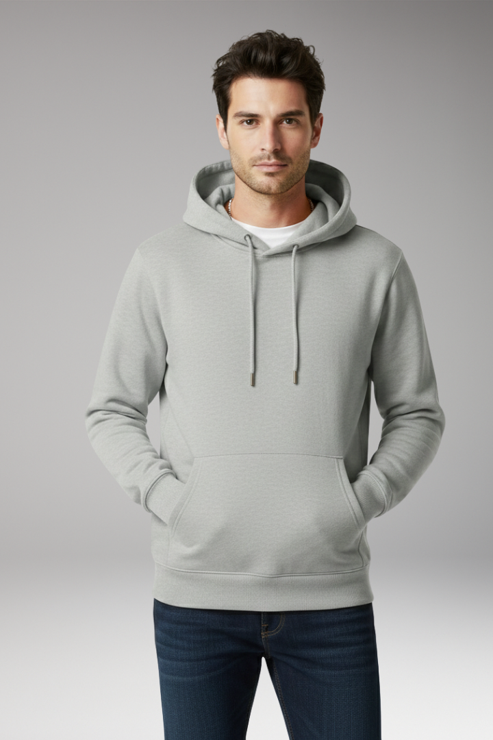 Men's Hoodie with Adjustable Hood and Kangaroo Pocket