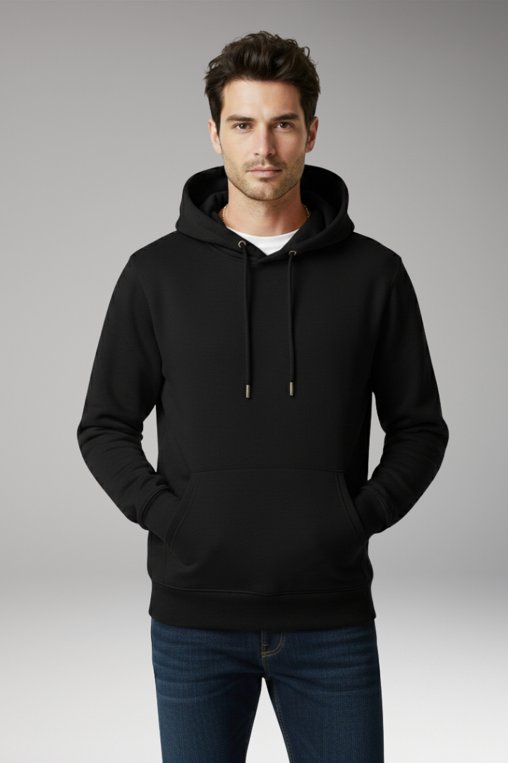 Men's Hoodie with Adjustable Hood and Kangaroo Pocket