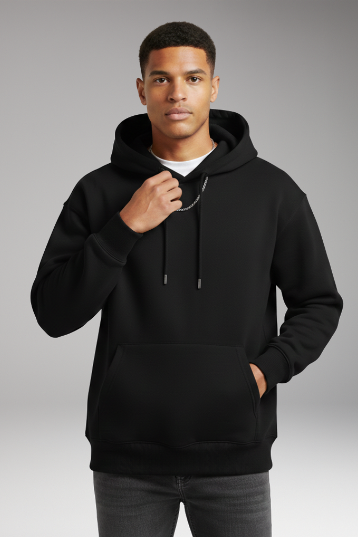 Men's Hoodie with Adjustable Hood and Kangaroo Pocket