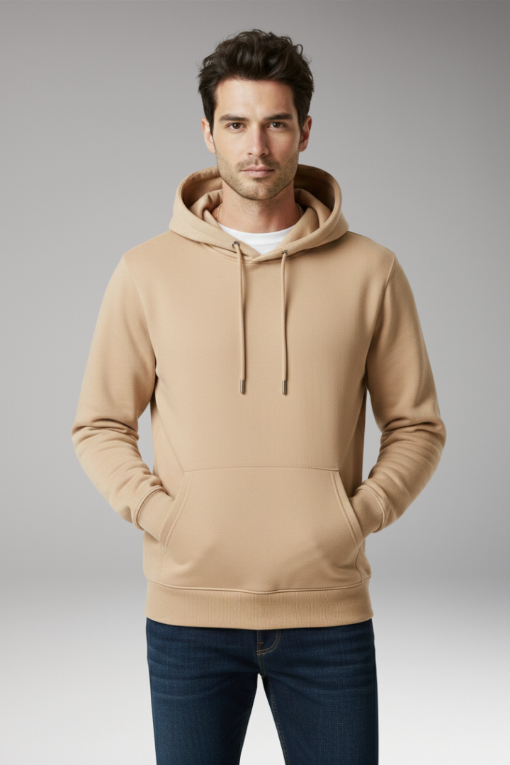 Men's Hoodie with Adjustable Hood and Kangaroo Pocket