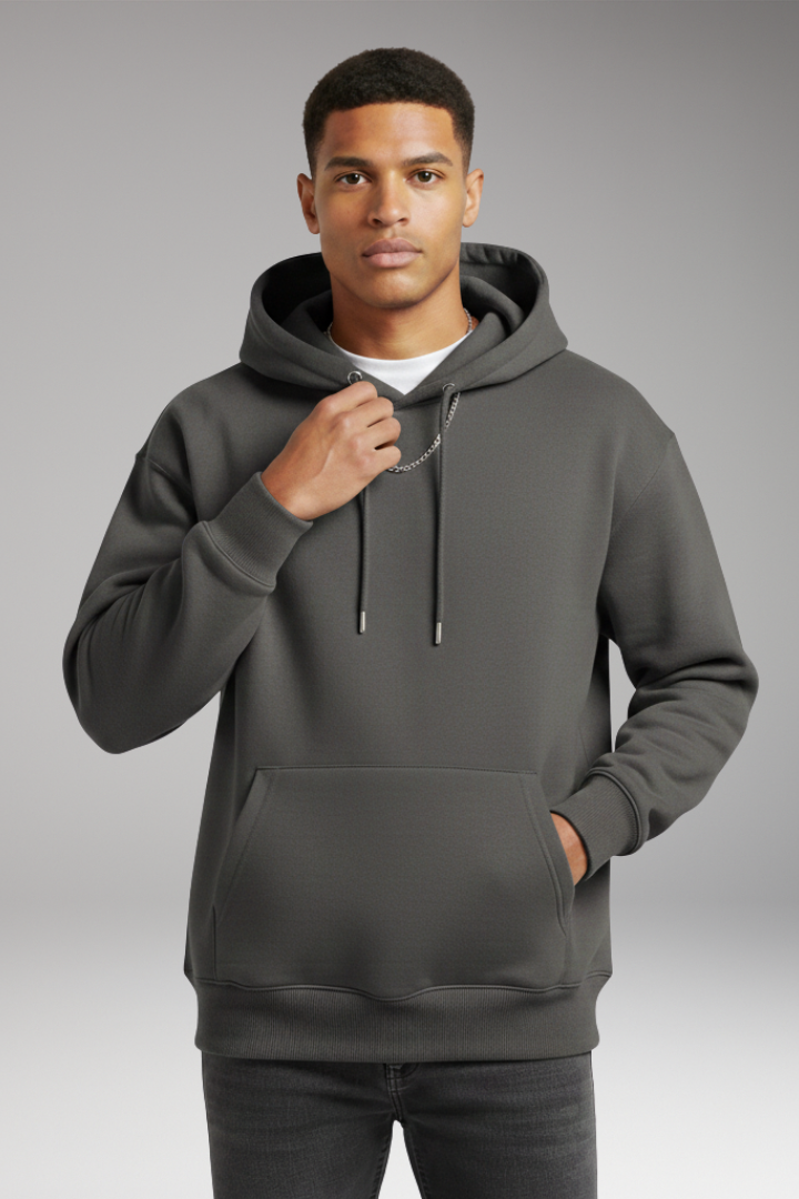 Men's Hoodie with Adjustable Hood and Kangaroo Pocket