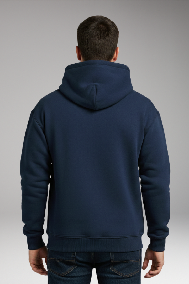 Men's Hoodie with Adjustable Hood and Zippered Pockets