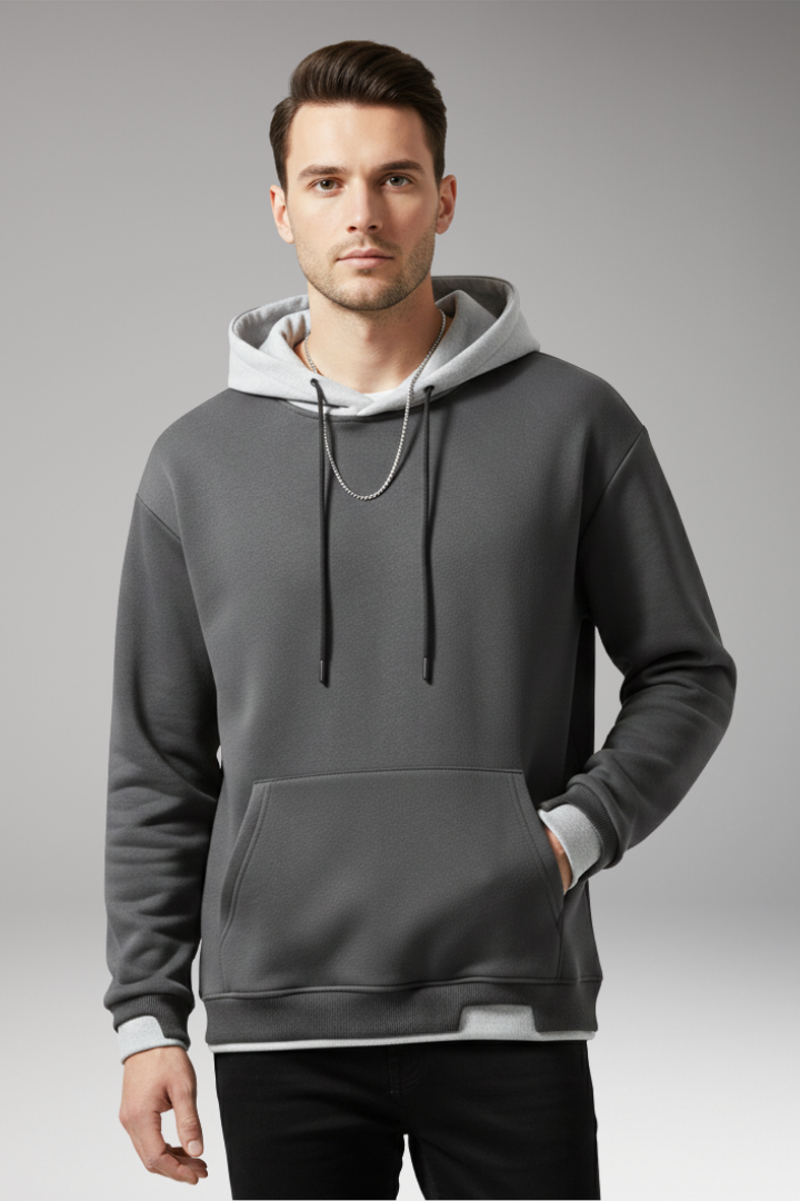 Men's Hoodie with Drawstring Hood and Kangaroo Pocket