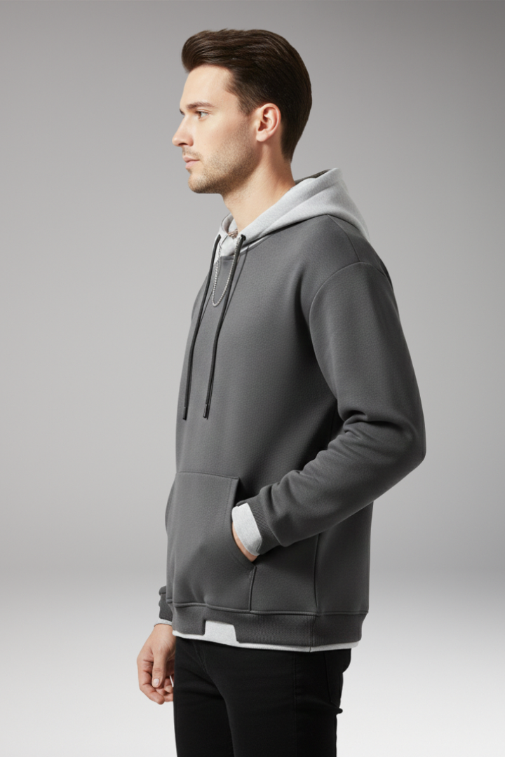 Men's Hoodie with Drawstring Hood and Kangaroo Pocket