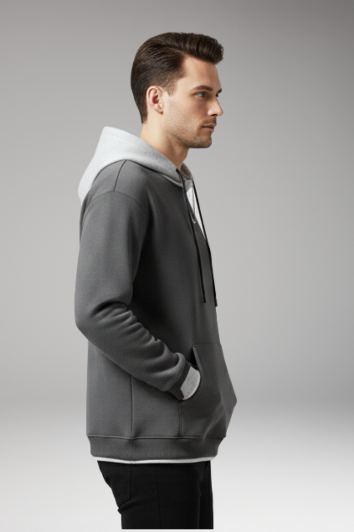 Men's Hoodie with Drawstring Hood and Kangaroo Pocket