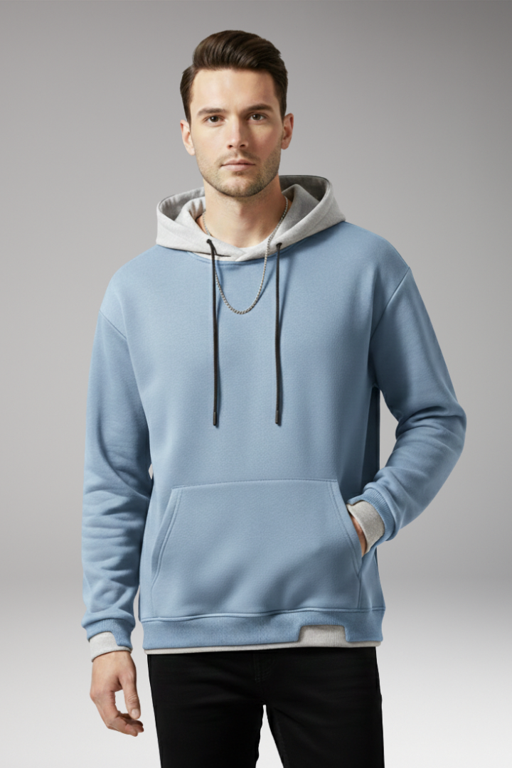Men's Hoodie with Drawstring Hood and Kangaroo Pocket