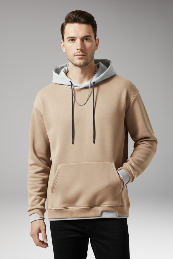 Men's Hoodie with Drawstring Hood and Kangaroo Pocket