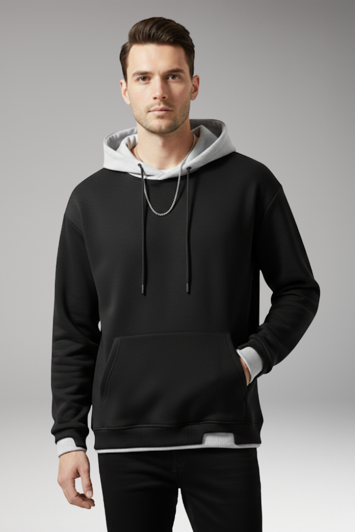 Men's Hoodie with Drawstring Hood and Kangaroo Pocket