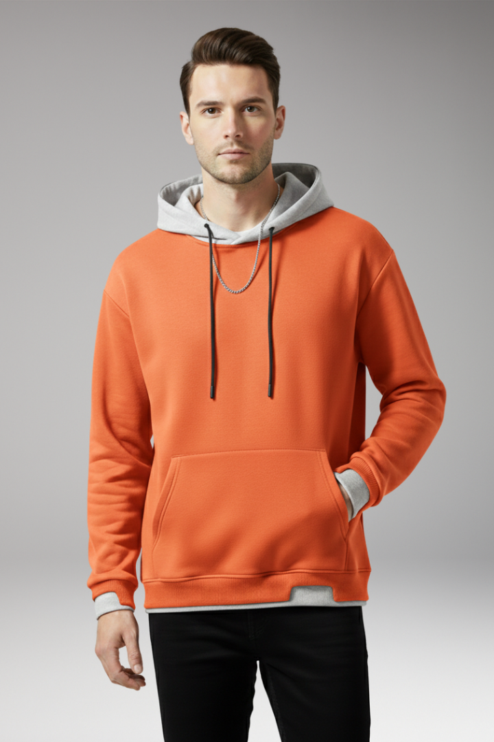 Men's Hoodie with Drawstring Hood and Kangaroo Pocket