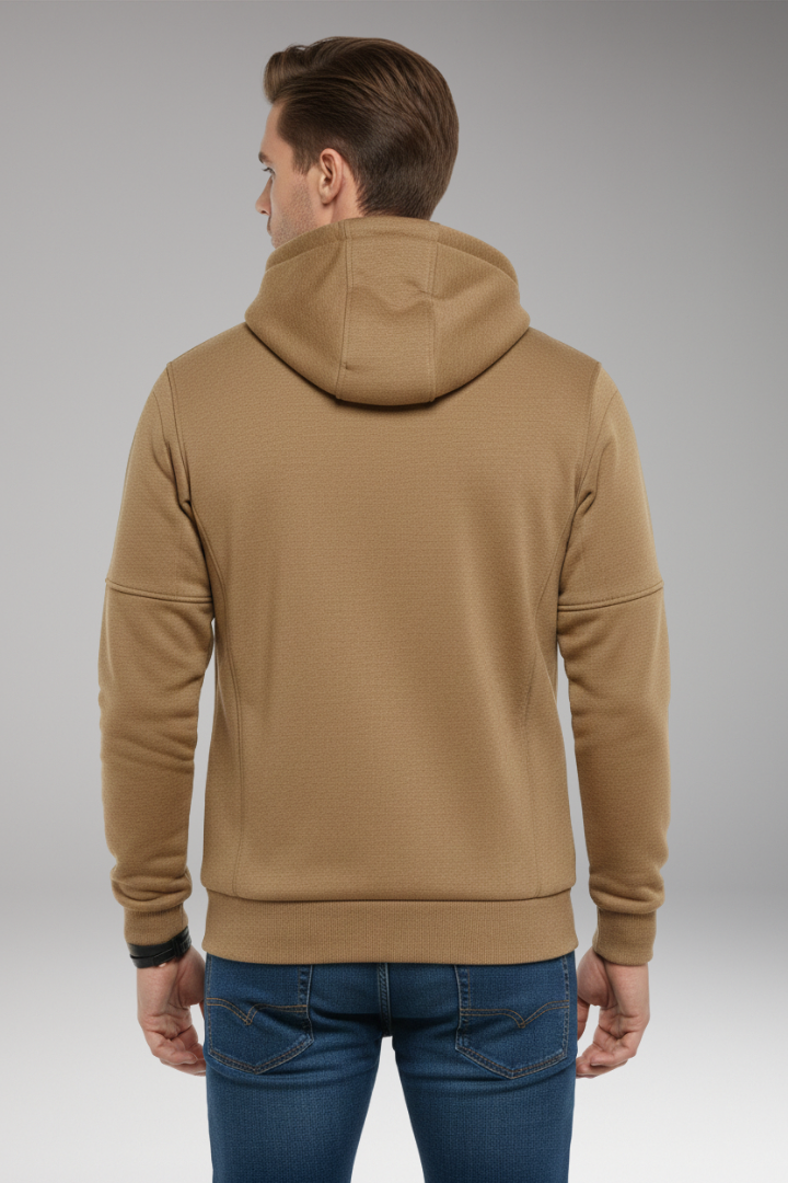 Men's Hoodie with Full Zip and Zipped Pockets