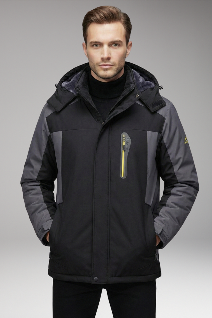 Men's Jacket with Hood and Insulated Lining