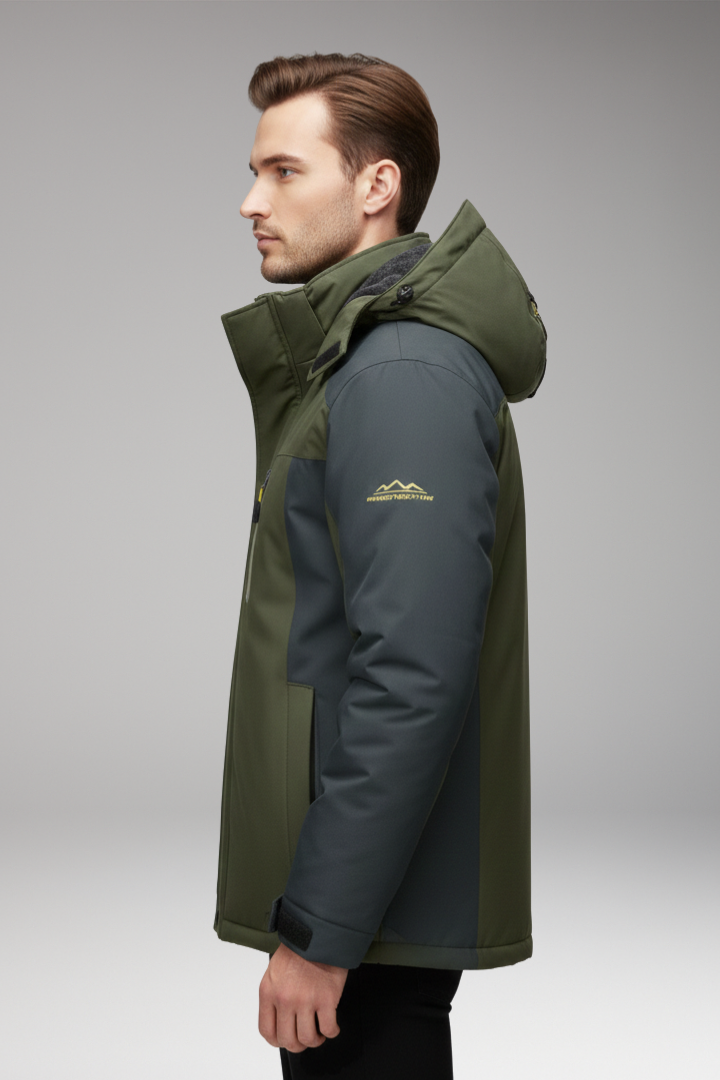 Men's Jacket with Hood and Insulated Lining