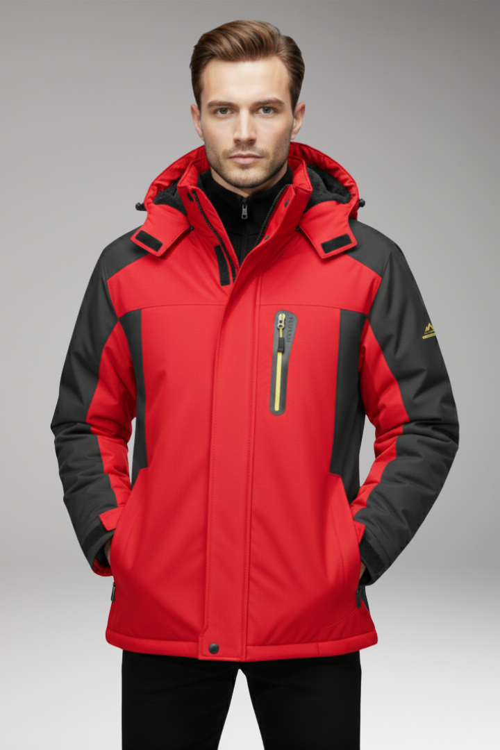 Men's Jacket with Hood and Insulated Lining