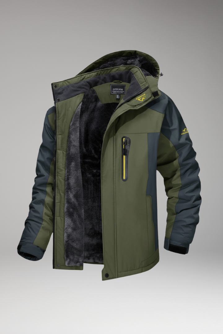 Men's Jacket with Hood and Insulated Lining