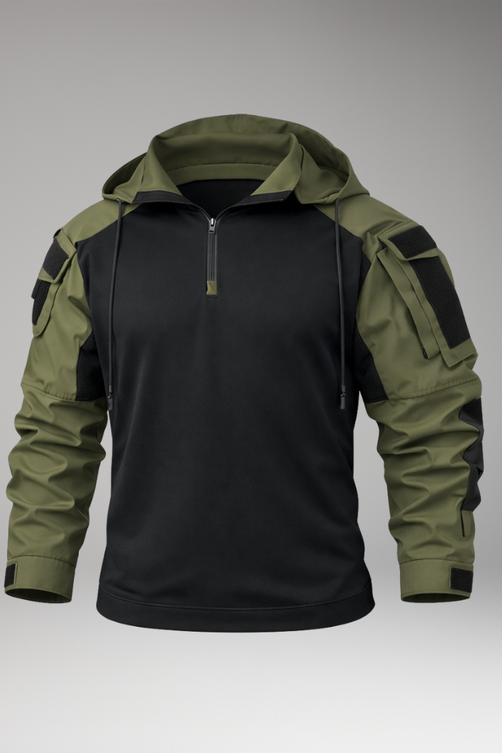 Men's Jacket with Hood and Sleeve Pockets