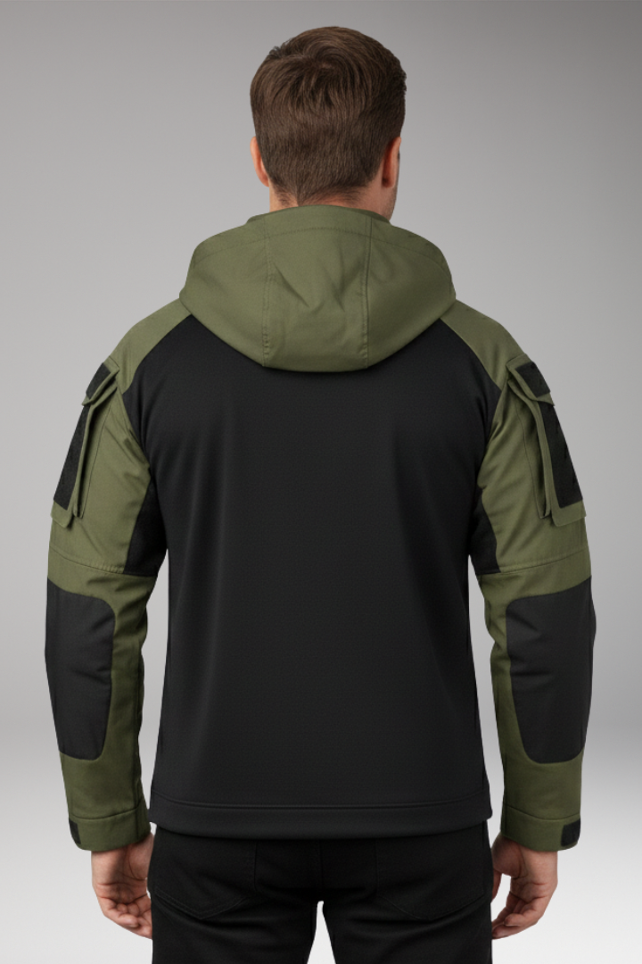 Men's Jacket with Hood and Sleeve Pockets