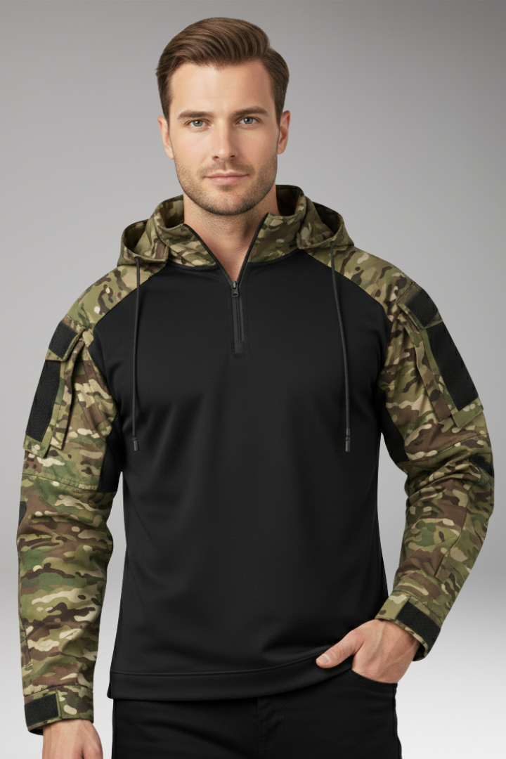 Men's Jacket with Hood and Sleeve Pockets