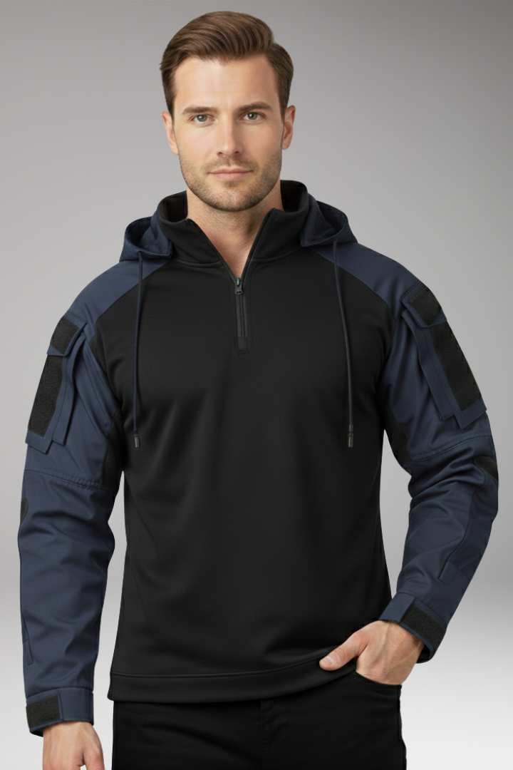 Men's Jacket with Hood and Sleeve Pockets