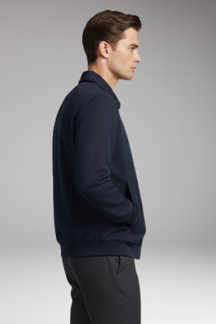 Men's Jacket with Zip Closure and Pockets