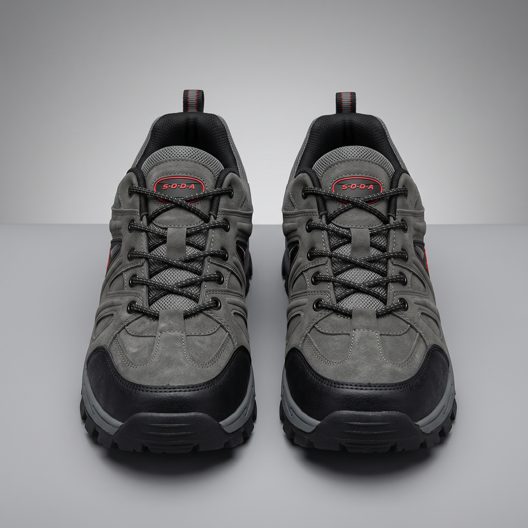 Men's Orthopedic Hiking Shoes with Padded Collar and Rugged Traction Sole