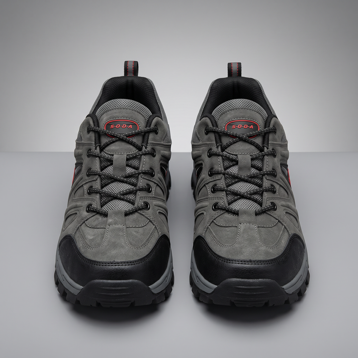 Men's Orthopedic Hiking Shoes with Padded Collar and Rugged Traction Sole