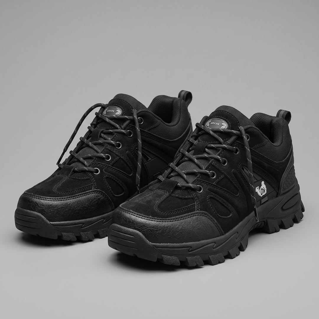 Men's Orthopedic Hiking Shoes with Padded Collar and Rugged Traction Sole