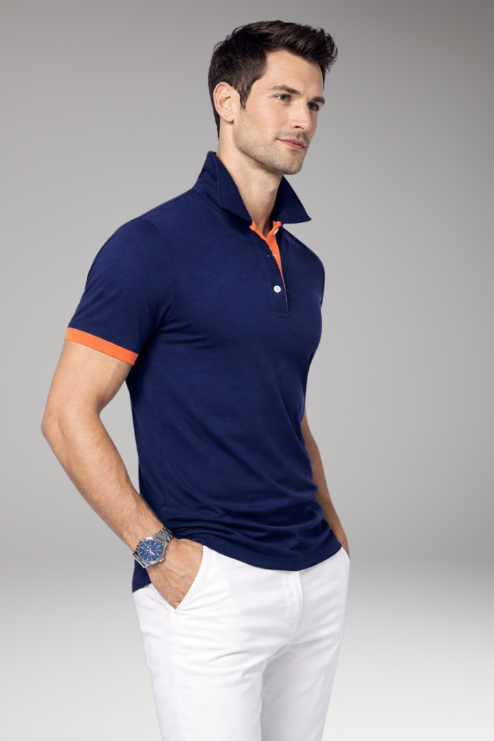 Tommy Men's Polo Shirt with Contrasting Collar