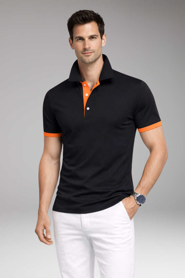 Tommy Men's Polo Shirt with Contrasting Collar
