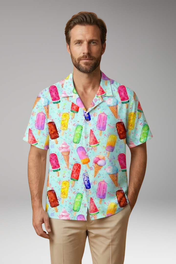 Men's Shirt with all-over printed graphic pattern design for Everyday Wear