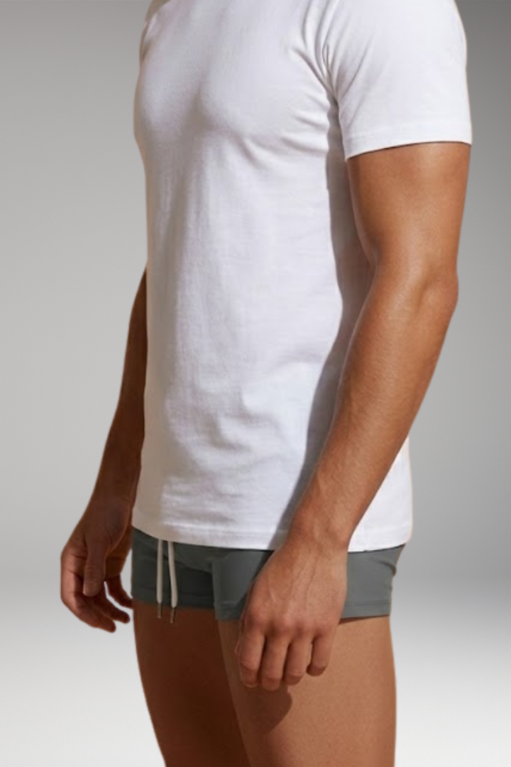 Men's Short Swim Trunks with Adjustable Drawstring Waistband