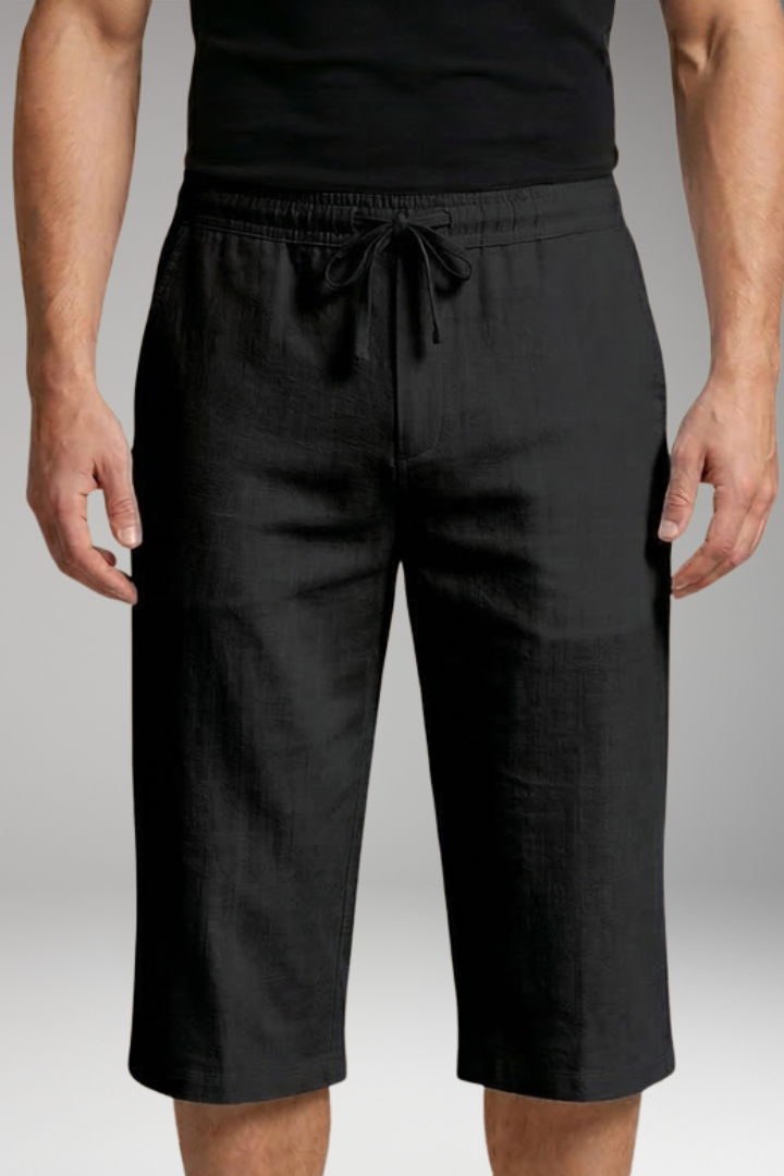 Men's Shorts with Elastic Drawstring Waistband for Everyday Wear