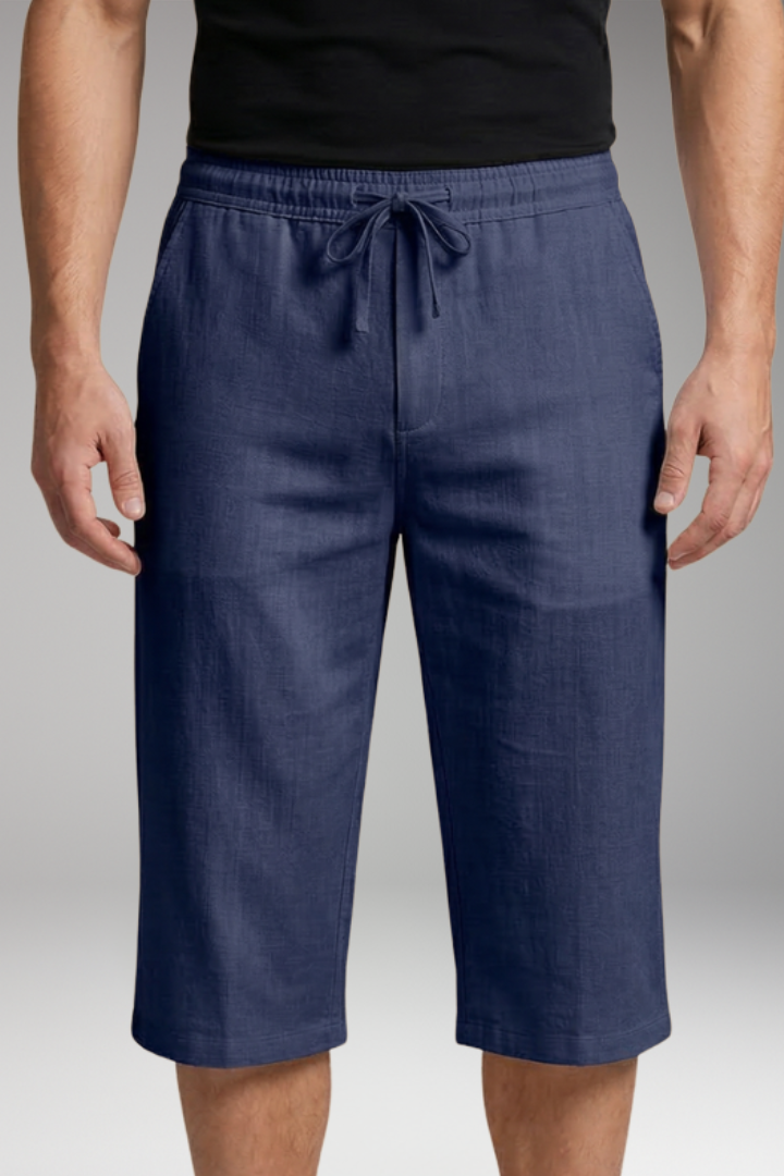 Men's Shorts with Elastic Drawstring Waistband for Everyday Wear