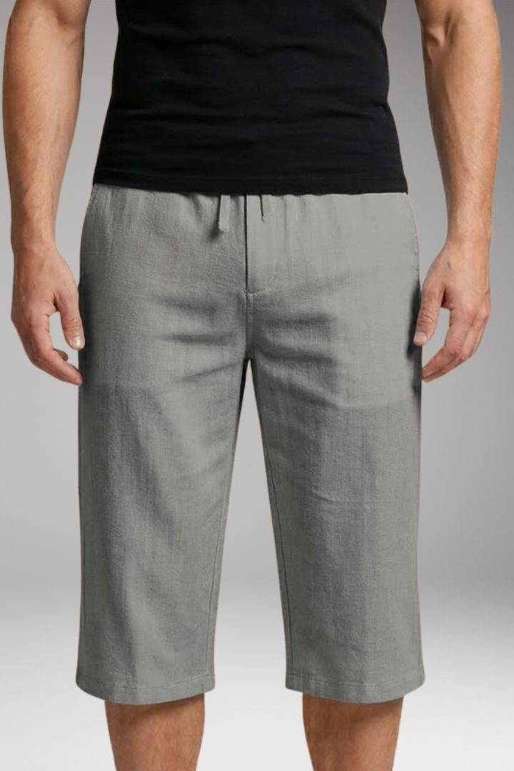 Men's Shorts with Elastic Drawstring Waistband for Everyday Wear