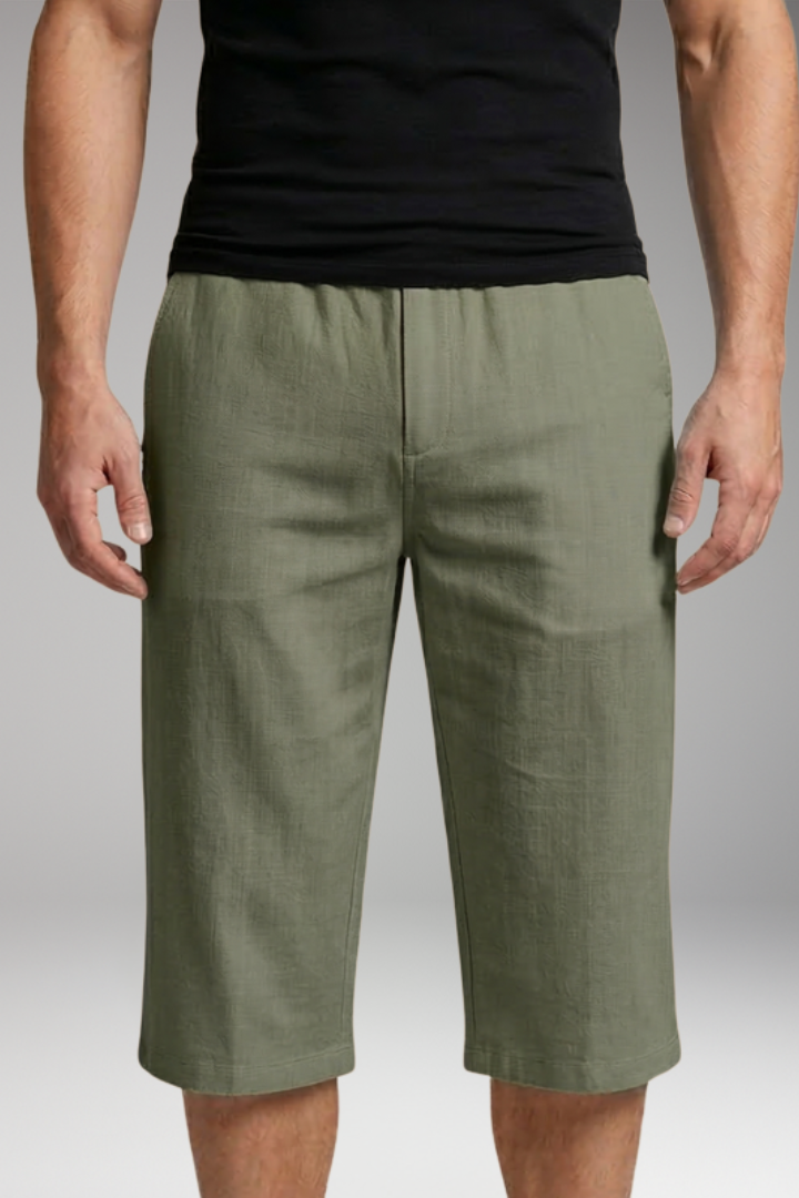 Men's Shorts with Elastic Drawstring Waistband for Everyday Wear