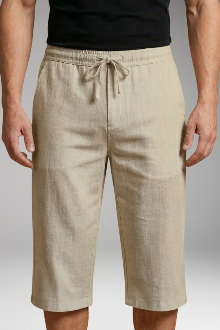 Men's Shorts with Elastic Drawstring Waistband for Everyday Wear