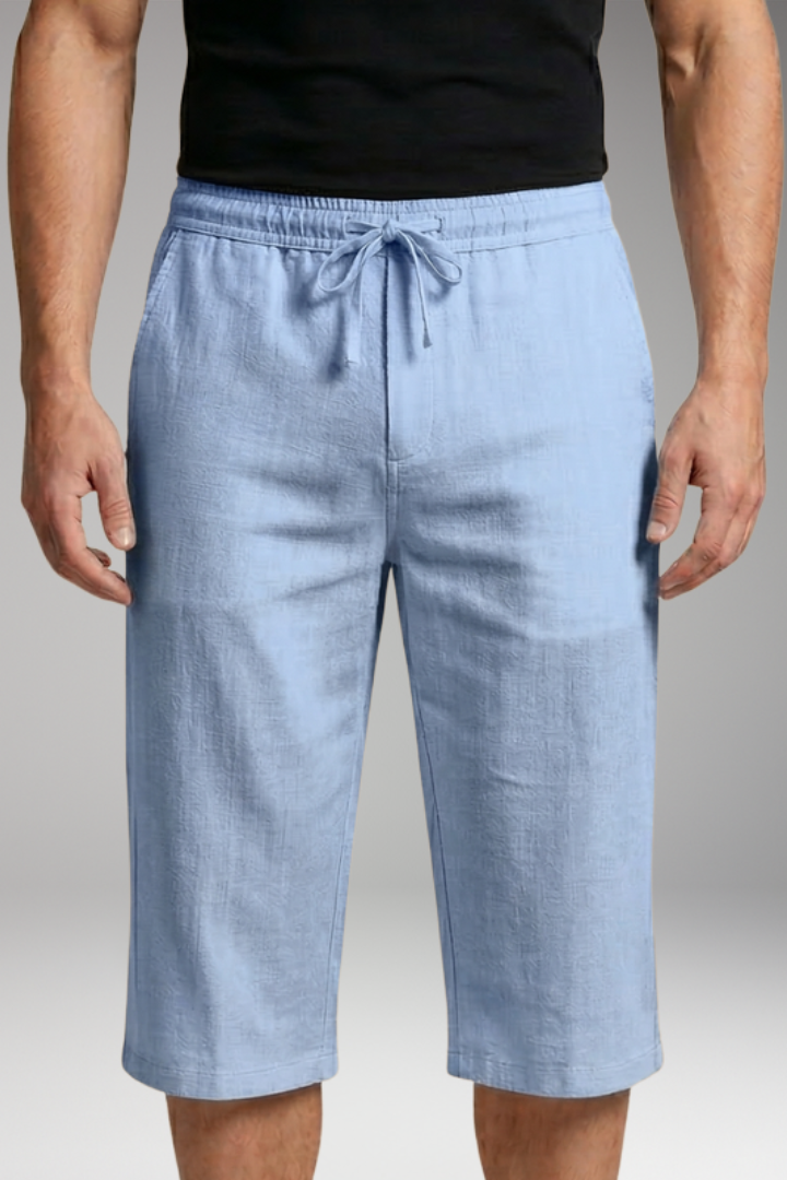 Men's Shorts with Elastic Drawstring Waistband for Everyday Wear