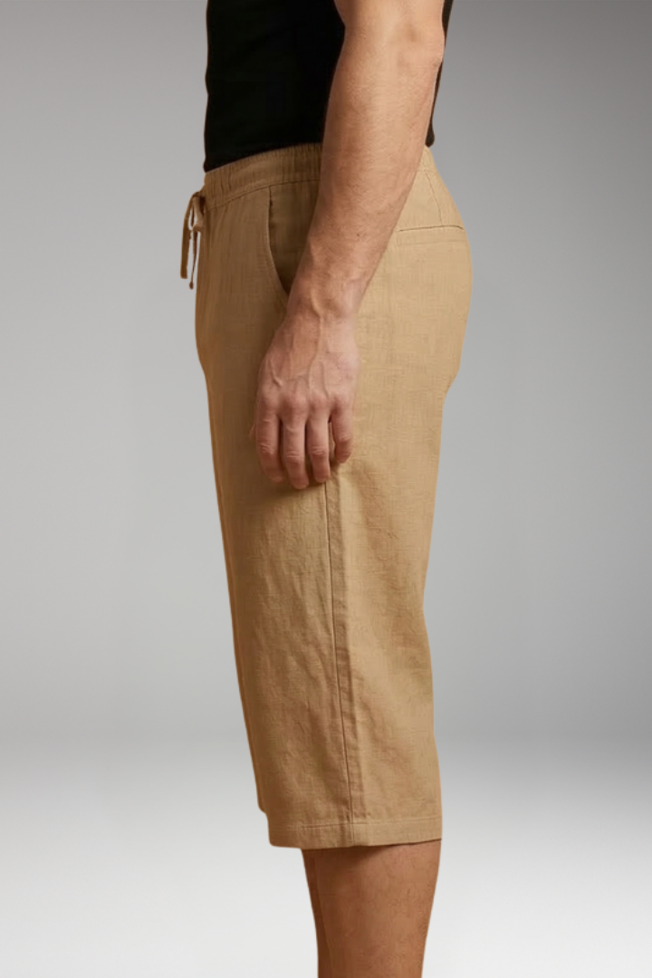 Men's Shorts with Elastic Drawstring Waistband for Everyday Wear