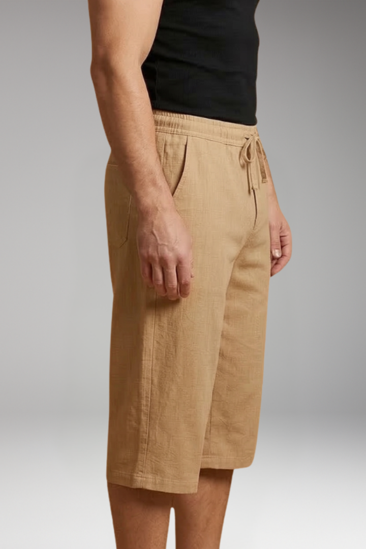 Men's Shorts with Elastic Drawstring Waistband for Everyday Wear