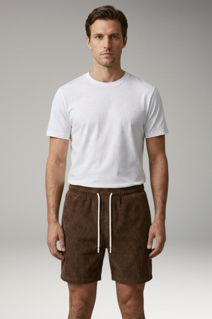 Men's Shorts with Elastic Waistband and Drawstring