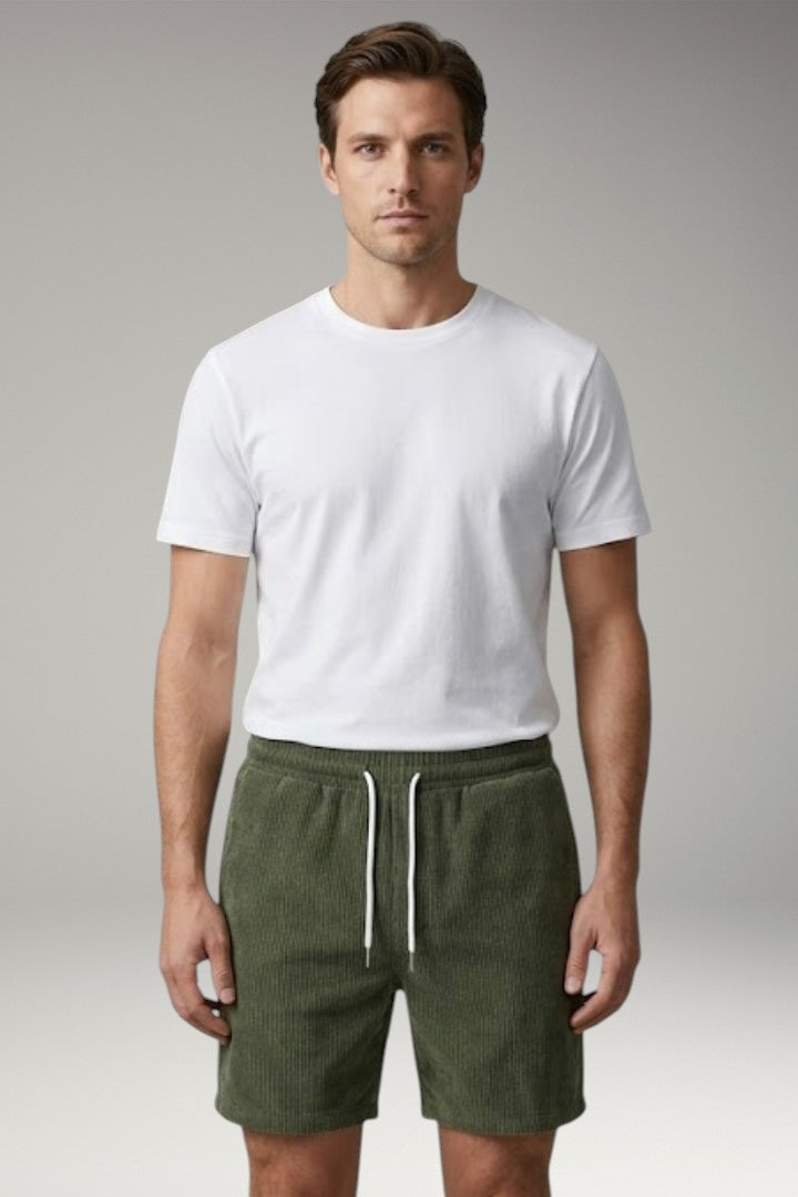 Men's Shorts with Elastic Waistband and Drawstring